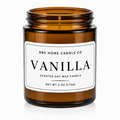 Vanilla Candle – Amber Glass – 6 oz