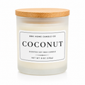 Coconut Candle – Frosted Gray Glass – 8 oz