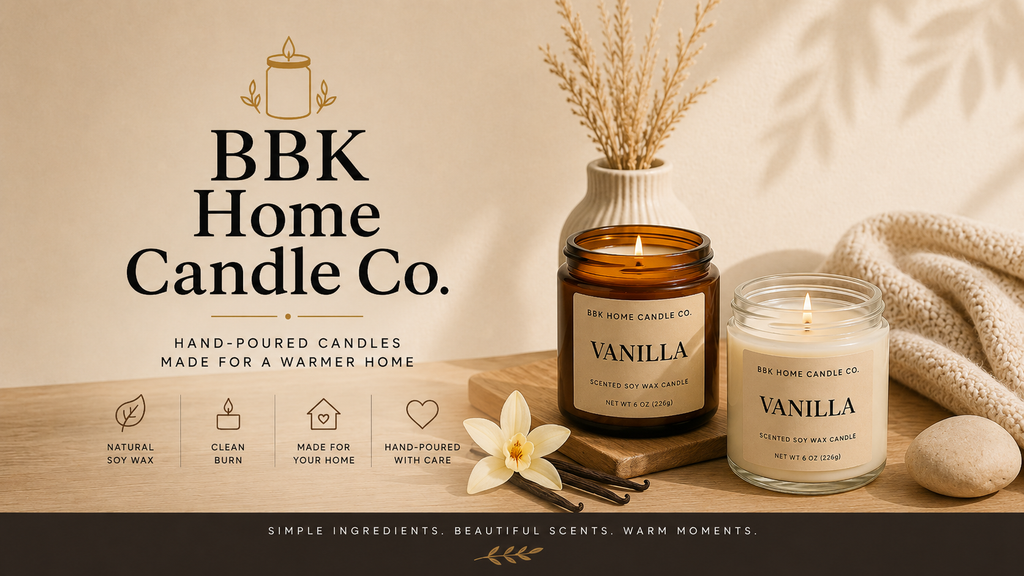 Vanilla Candle – Clear Glass – 6 oz
